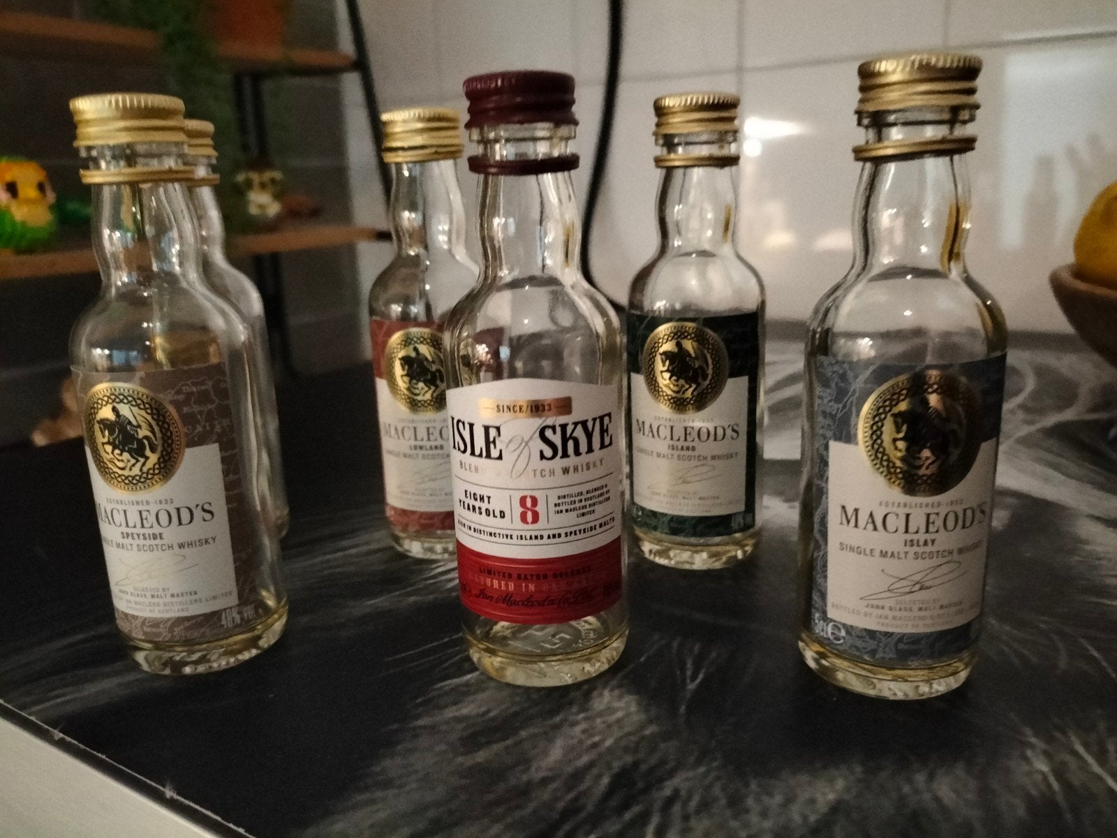 Macleod's Six Whisky Geschenkset - Lege Flesjes, Ophalen, Gebruikt