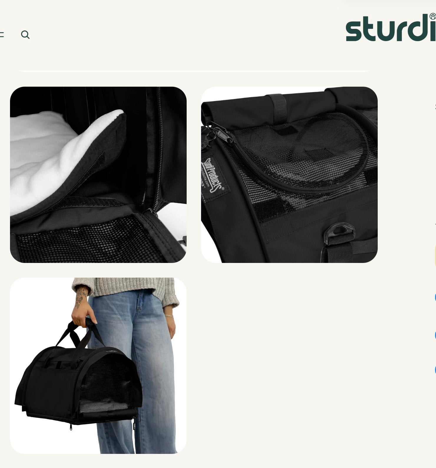 Reistas van Sturdy maat L, Ophalen of Verzenden, Zo goed als nieuw, Zwart, 30 cm of meer