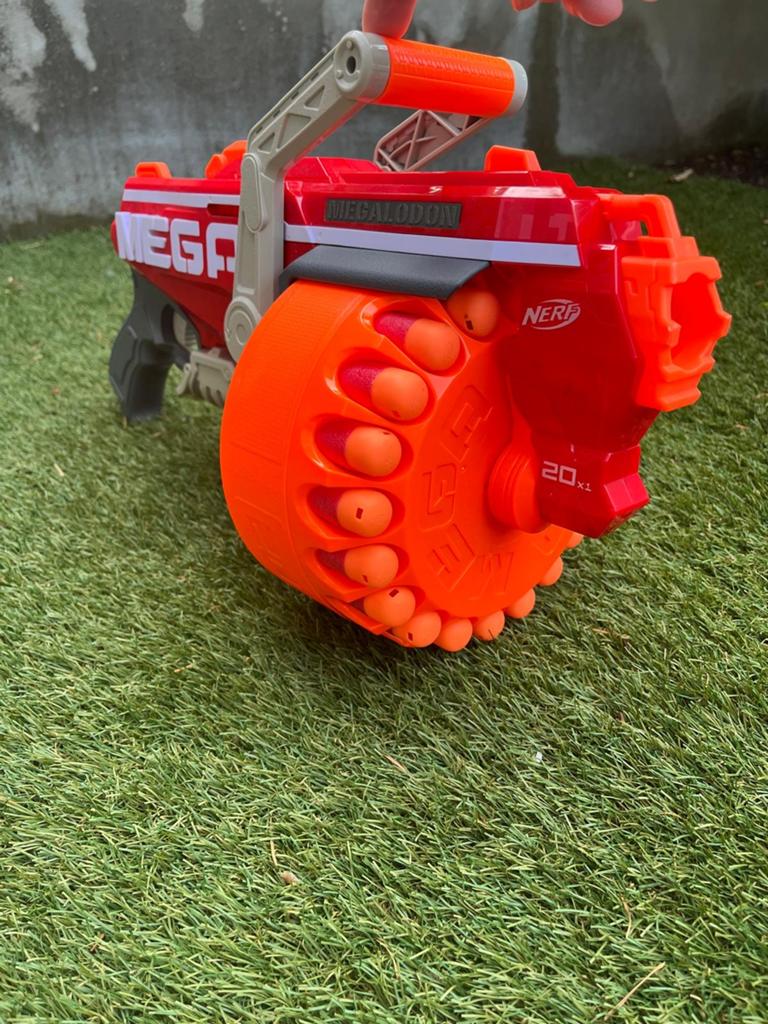 Nerf N-Strike Mega Megalodon Blaster, Ophalen of Verzenden, Zo goed als nieuw, Jongen of Meisje