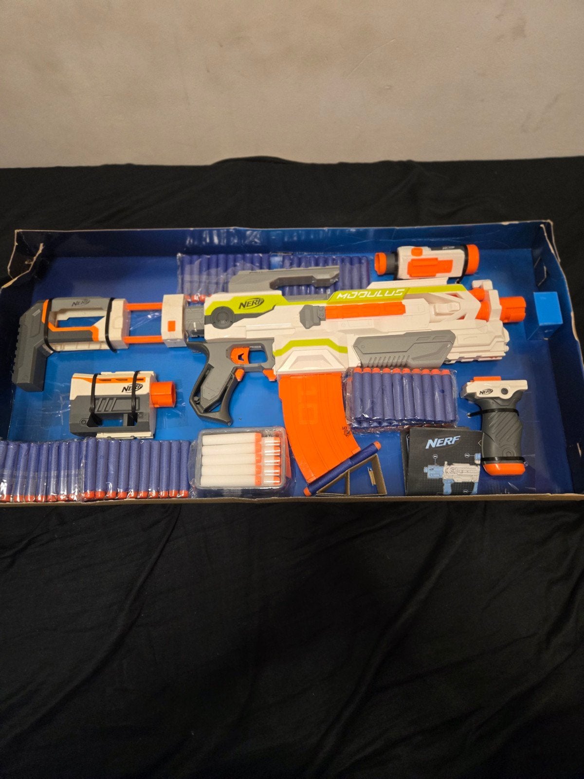 Nerf Modulus Blaster met accessoires en pijltjes, Ophalen of Verzenden, Gebruikt, Jongen of Meisje