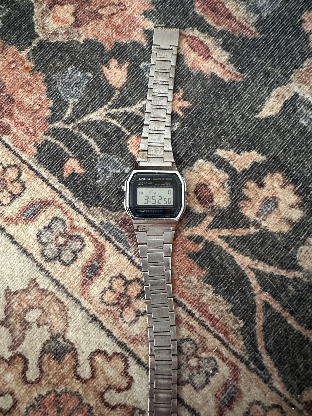Casio horloge met stalen band - Sluiting mist, Ophalen, Casio, Gebruikt, Staal