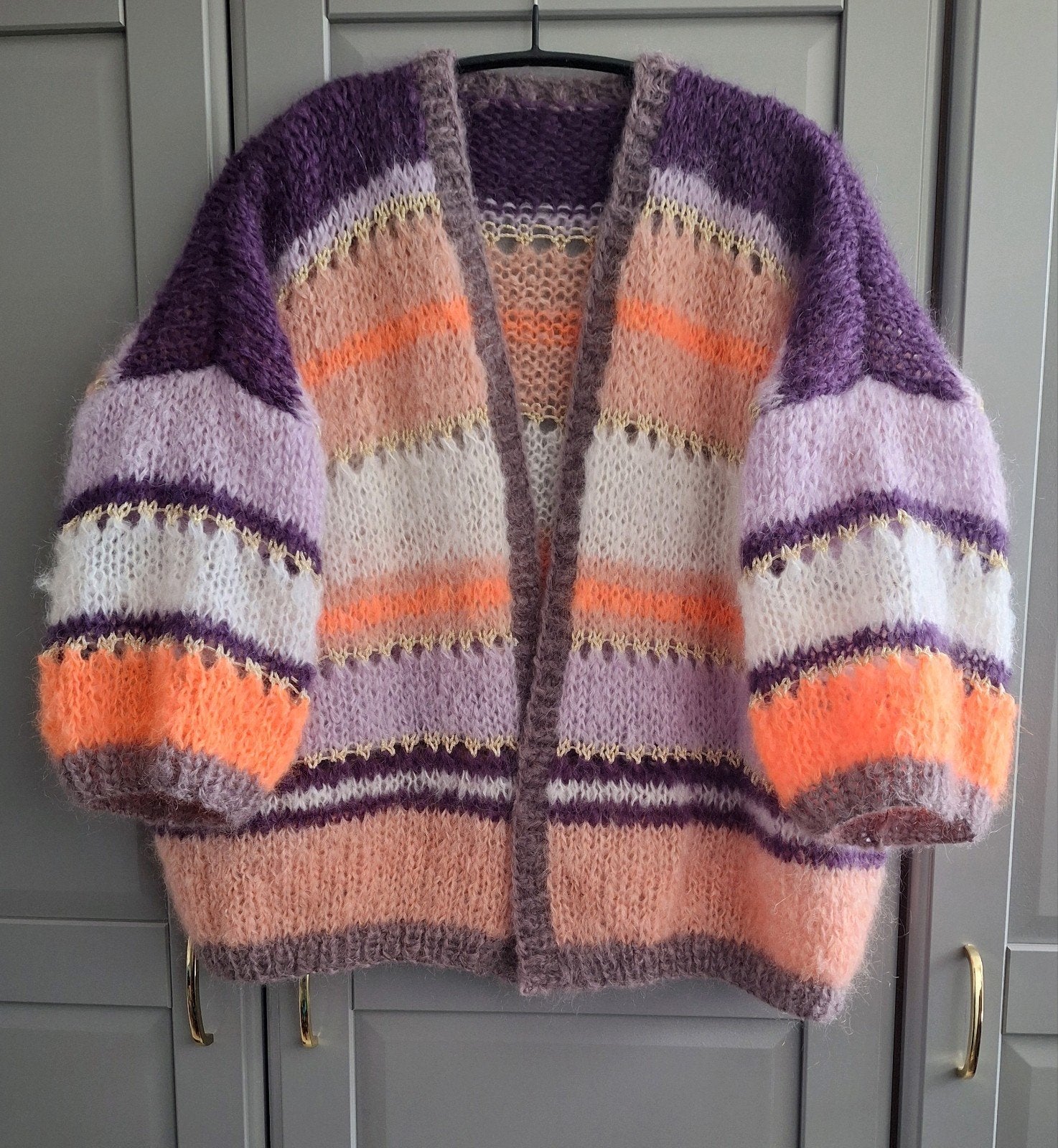 Nieuw handgemaakt mohair vest van garen MYPZ, grote maat, Ophalen of Verzenden, Nieuw, Maat 46/48 (XL) of groter