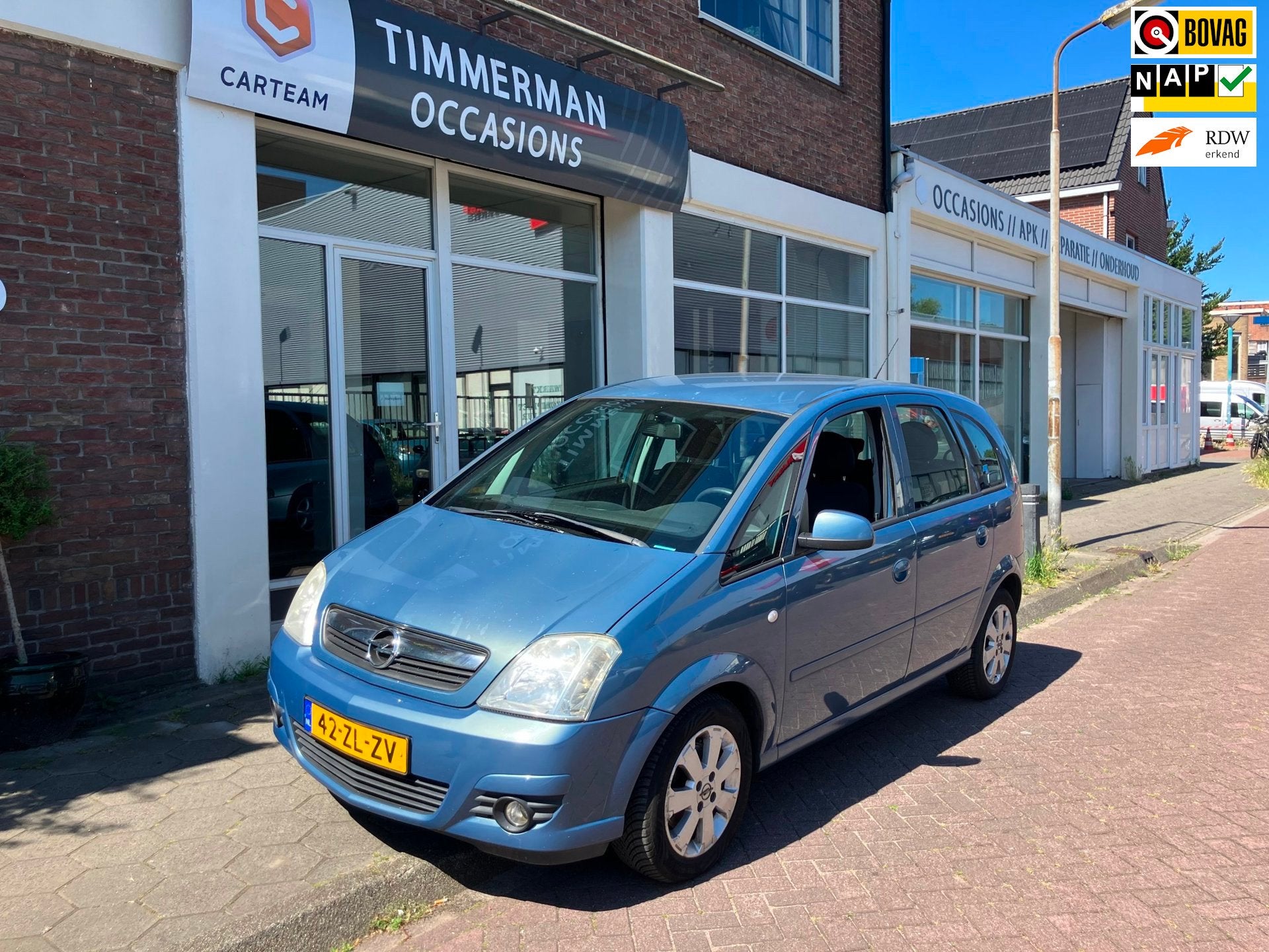 Opel Meriva 1.6-16V Temptation|Airco|APK jul'27, Voorwielaandrijving, Gebruikt, 4 cilinders, Blauw