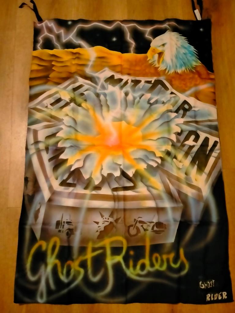 Ghostriders eagle adelaar motor biker vlag RARE, Ophalen of Verzenden, Zo goed als nieuw