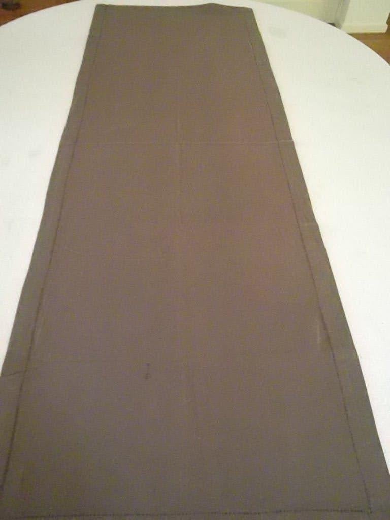 Een mooie zgan chocolade bruine tafelloper 140 x 50cm, Zo goed als nieuw, Katoen, Tafelloper, 50 cm