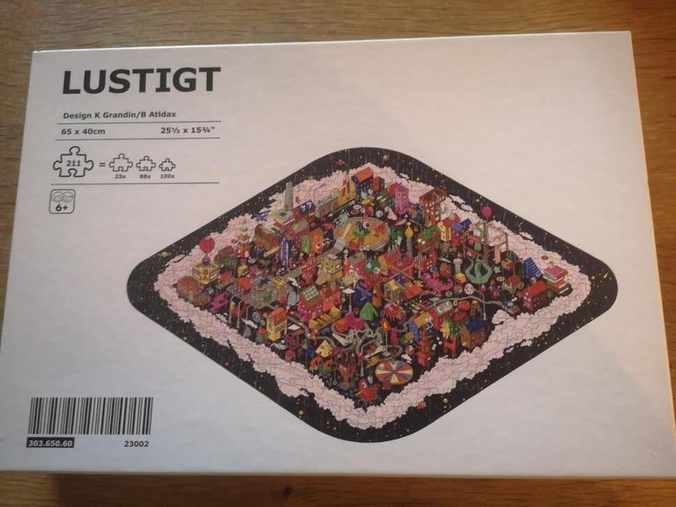 Ikea puzzel 211stuks compleet, Ophalen of Verzenden, Zo goed als nieuw, Rond, Hout
