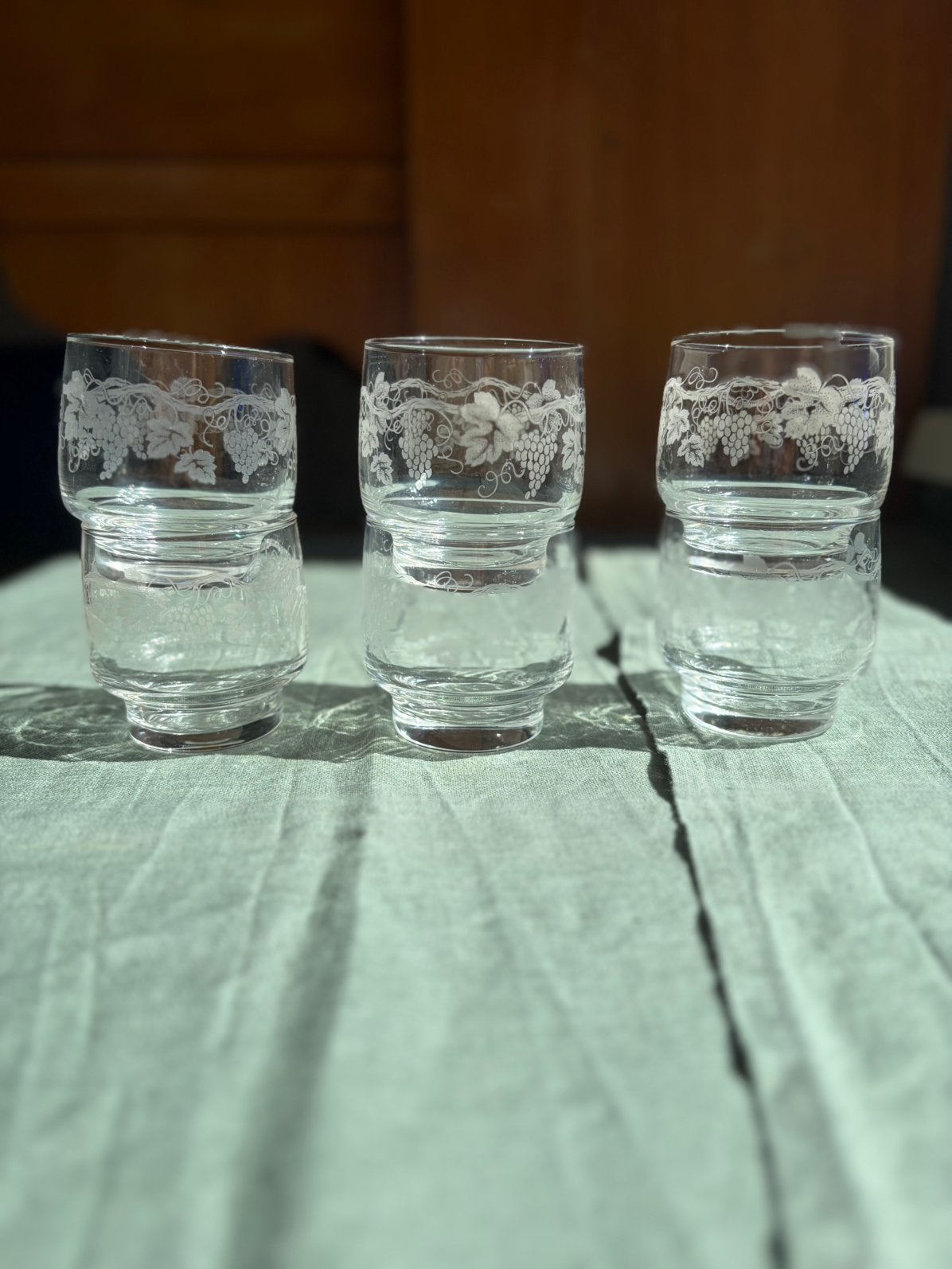 Set van 6 Luminarc vintage Franse bistro glazen, Verzamelen, Glas en Borrelglaasjes, Ophalen of Verzenden, Zo goed als nieuw, Overige typen