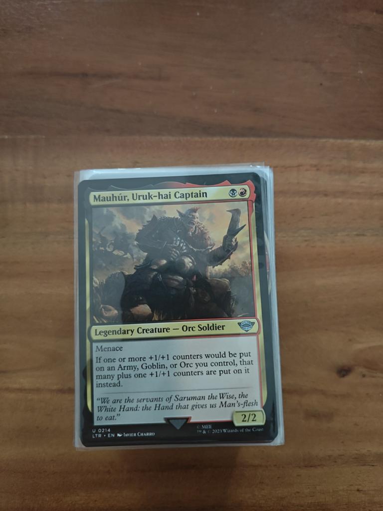 Mauhur uruk-hai captain commander deck, Hobby en Vrije tijd, Verzamelkaartspellen | Magic the Gathering, Ophalen of Verzenden