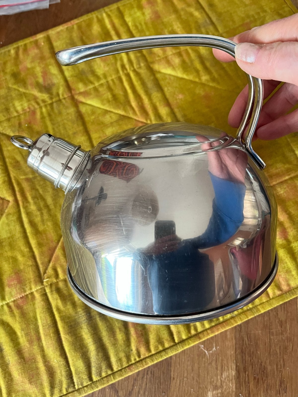 Berndes midcentury fluitketel uit Duitsland, Theepot/fluitketel, Gebruikt, Zilver, Ophalen of Verzenden