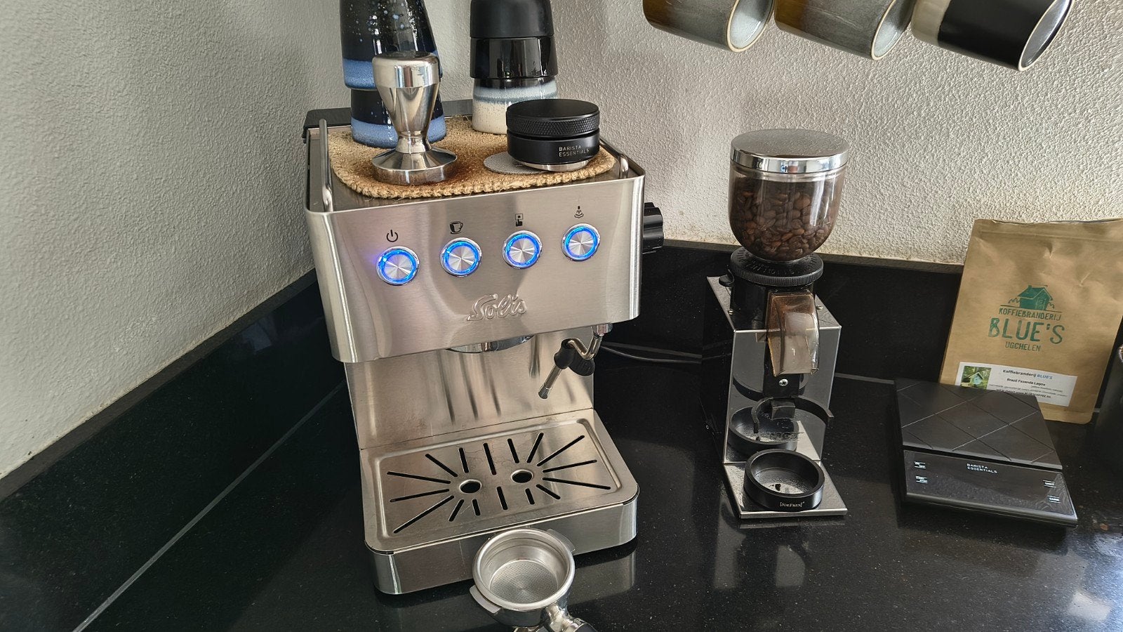 Solis Barista Grand Gusto en Nemox Lux bonenmaler, Ophalen, Espresso apparaat, Koffiebonen, Zo goed als nieuw