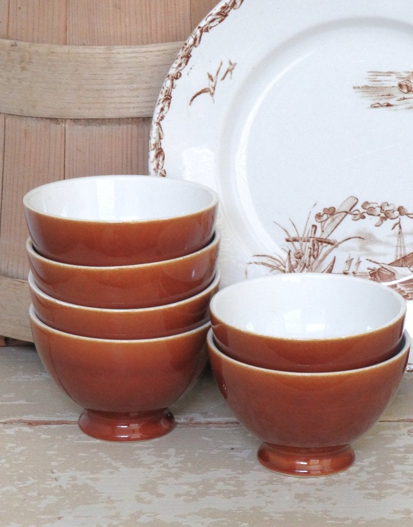 Set ( 6 stuks) Vintage spoelkommen, Antiek en Kunst, Antiek | Servies los, Ophalen of Verzenden