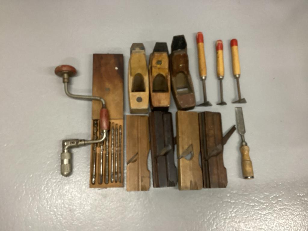 Vintage Houtbewerkingsgereedschap Set, Antiek en Kunst, Ophalen