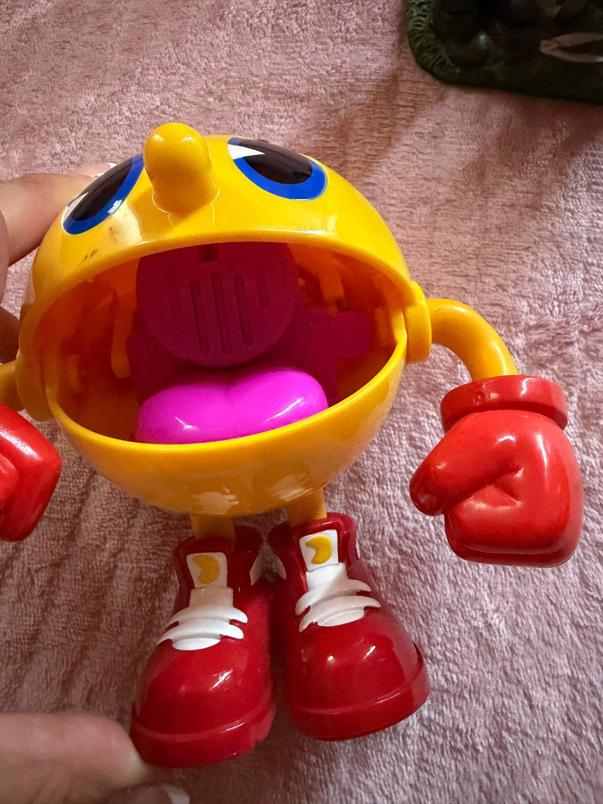 Pac-Man boksende actiefiguur - vintage speelgoed, Ophalen of Verzenden, Gebruikt, Jongen of Meisje