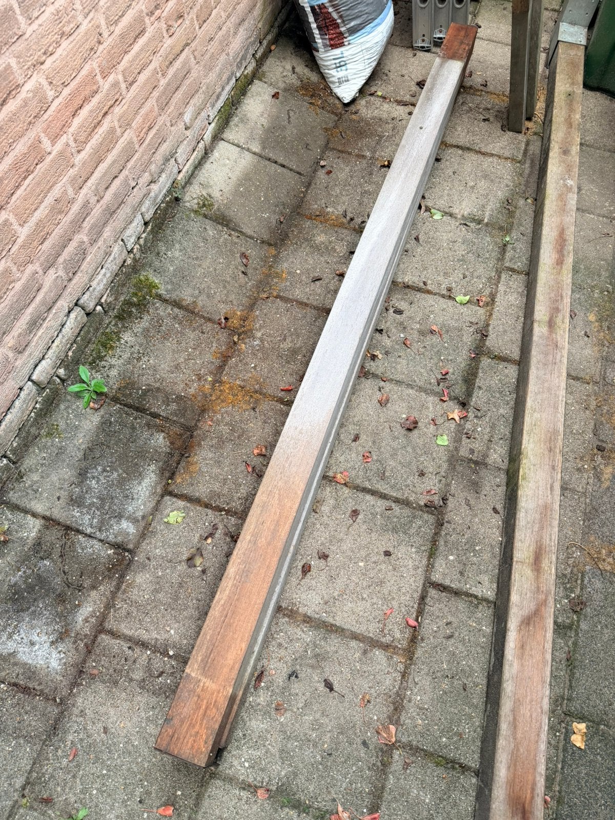 Hardhouten palen | 3 stuks, Tuin en Terras, Palen, Balken en Planken, Ophalen, Gebruikt, Palen, Hardhout