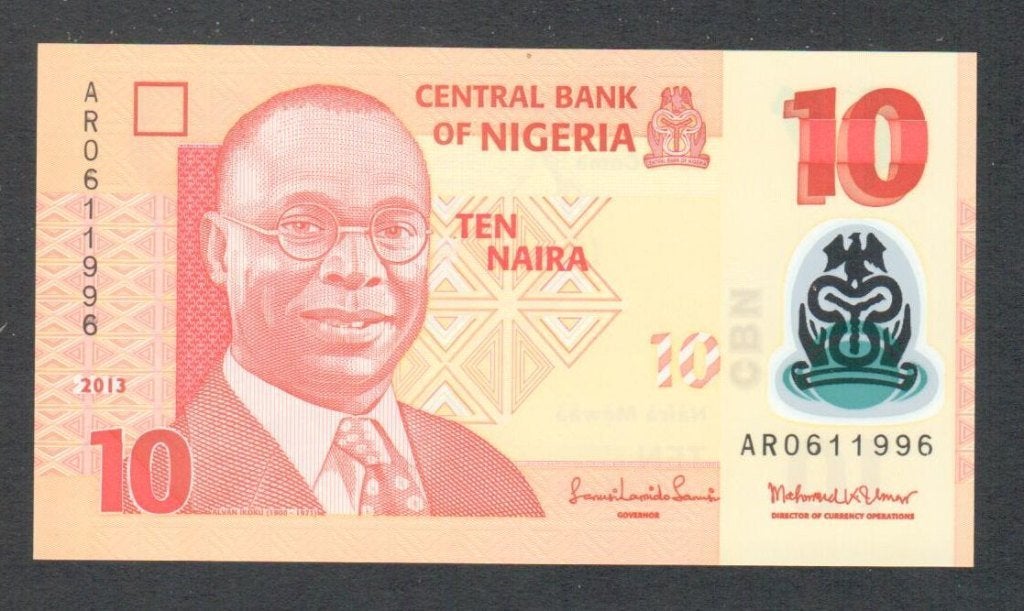 Bankbiljet - Nigeria - 10 Naira 2013 - UNC., Ophalen of Verzenden, Nigeria, Los biljet
