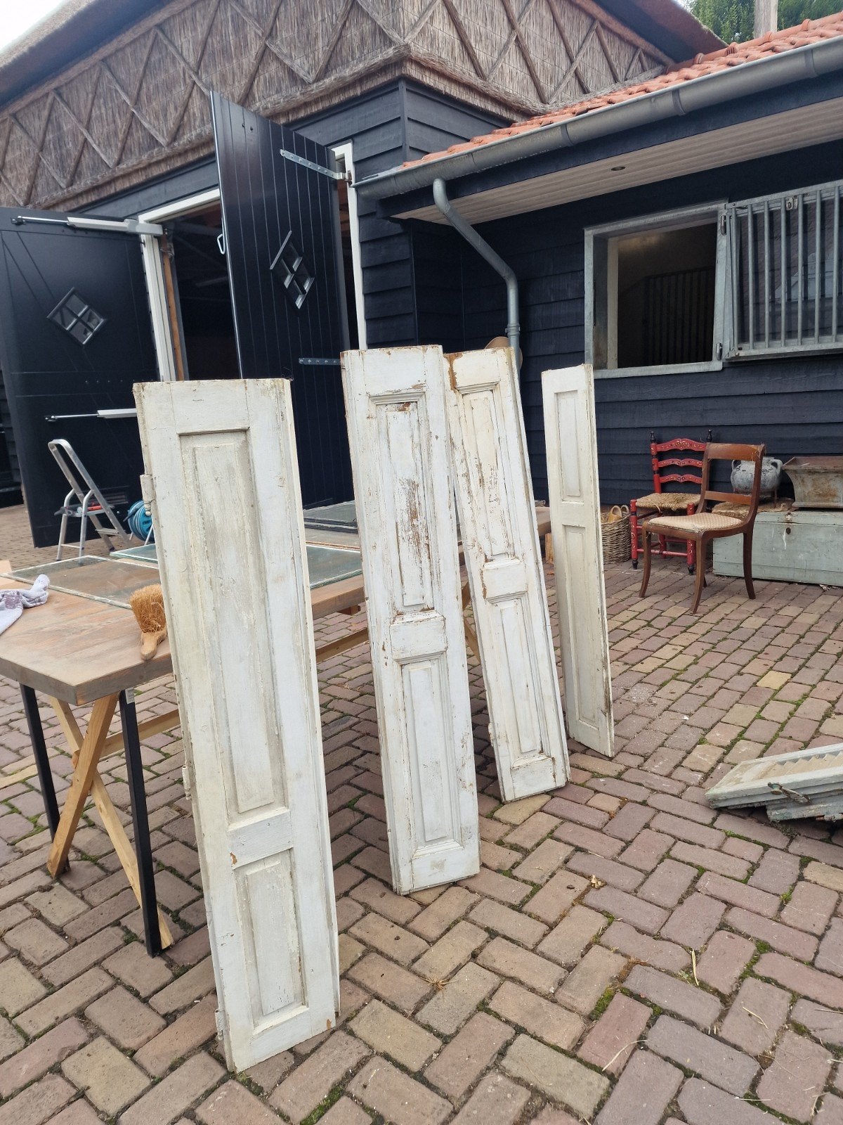 4 paneeltjes brocante. Schattig!!!, Ophalen