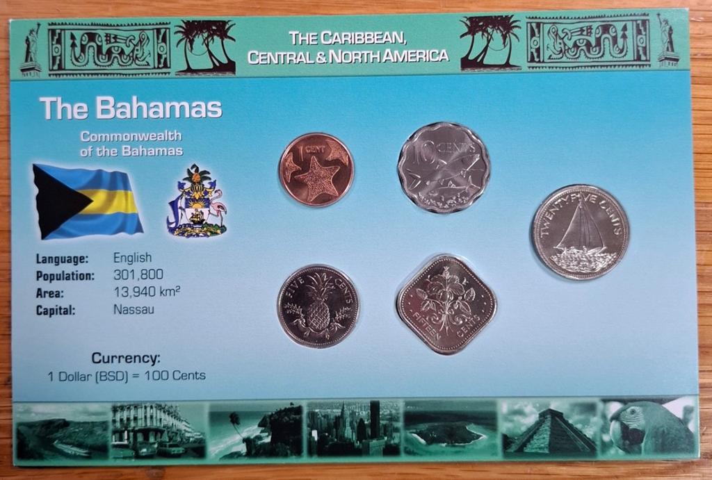 130# Coins of the World muntset Bahamas, Postzegels en Munten, Ophalen of Verzenden, Midden-Amerika