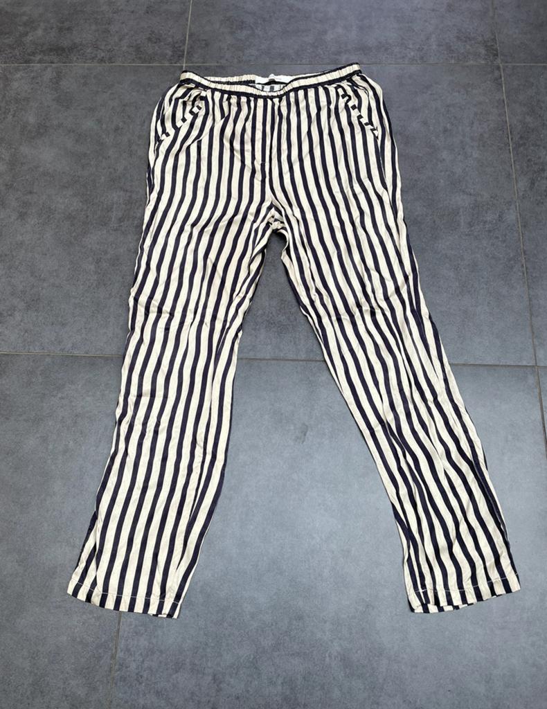 Humanoid dunne glimbroek, jogger mt S strepen zwart beige, Kleding | Dames, Broeken en Pantalons, Zo goed als nieuw, Maat 36 (S)