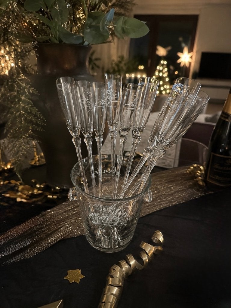 Rivièra Maison Champagne Flutes / glas (5 stuks), Ophalen of Verzenden, Zo goed als nieuw, Overige typen