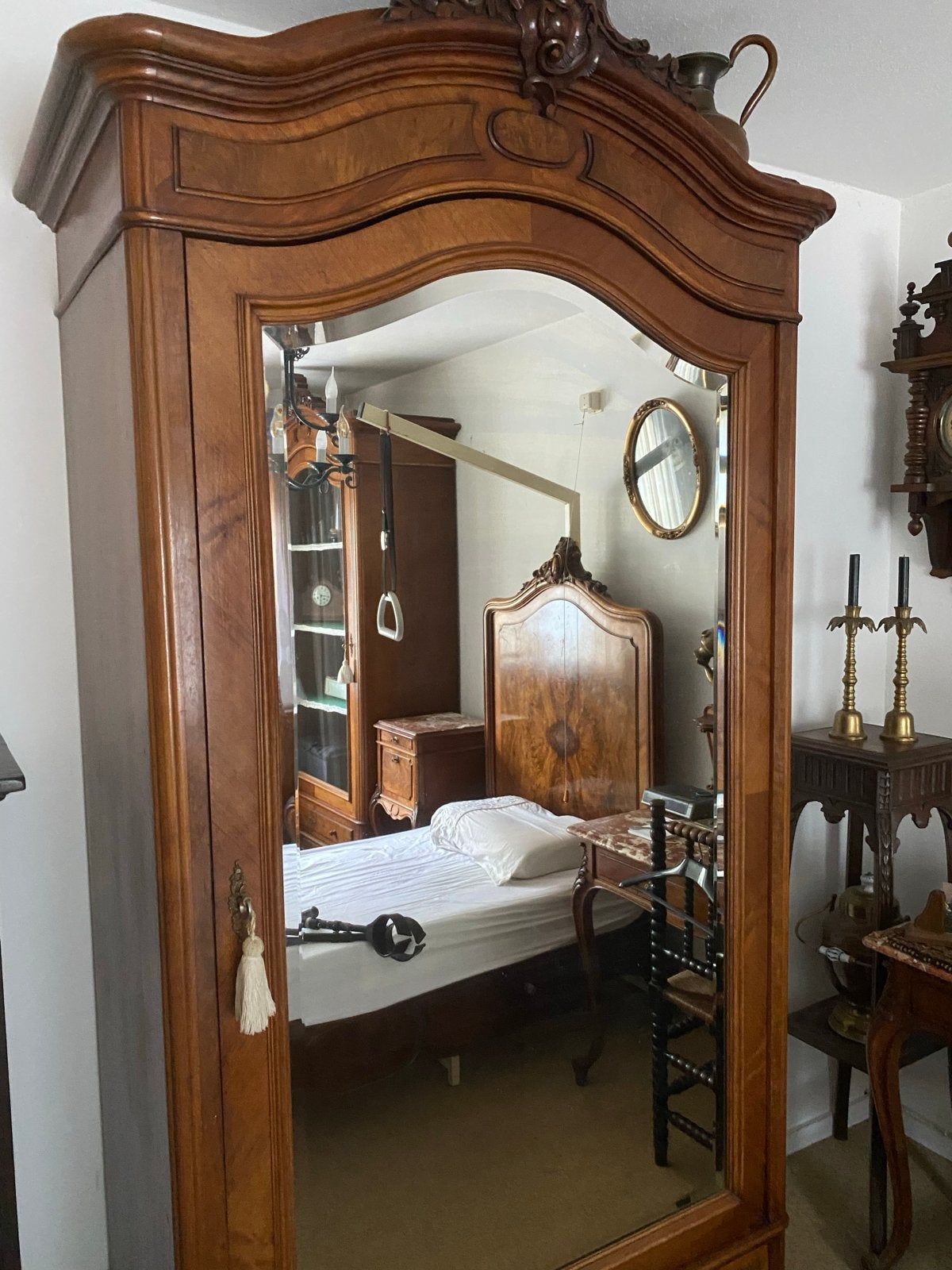 Antieke Lodewijk XVI spiegelkast, Antiek en Kunst, Ophalen