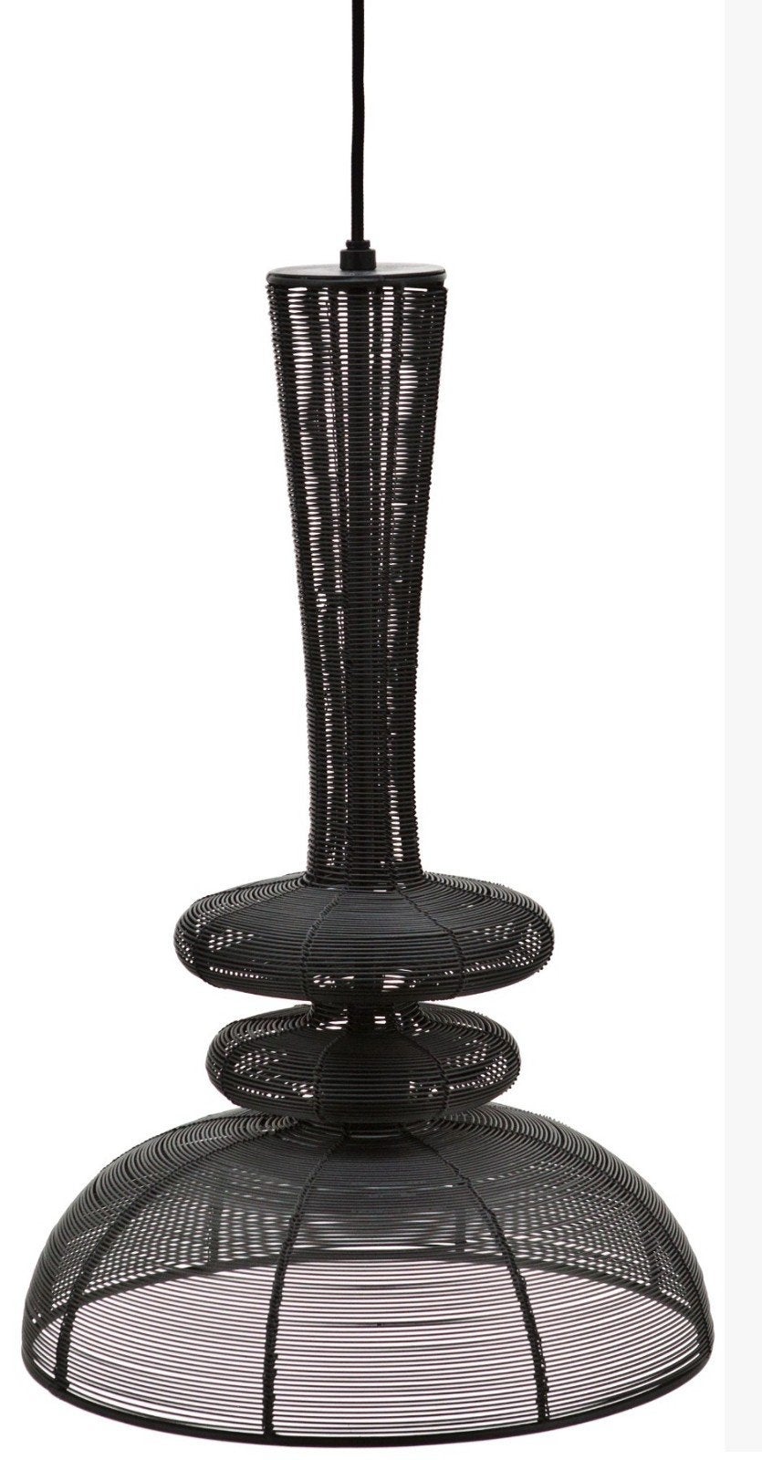 Mooie zwarte staaldraad lamp van By Boo, Ophalen of Verzenden, Zo goed als nieuw, Metaal
