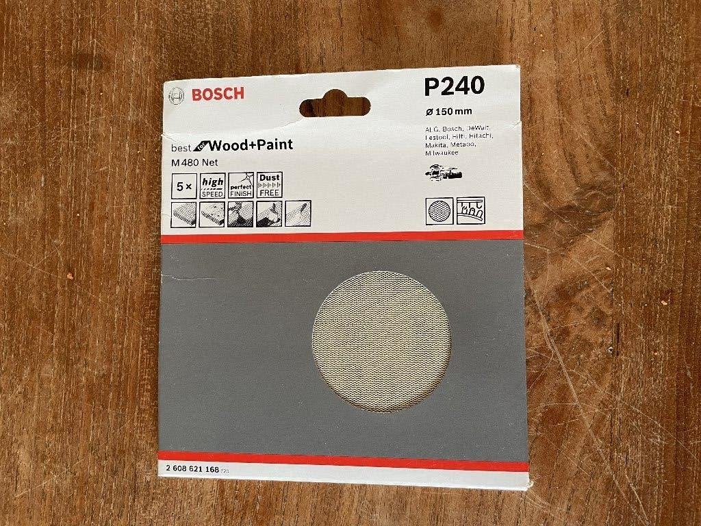 Bosch Blauw M480 Schuurnet P240 Korrel 5 stuk, Doe-het-zelf en Verbouw, Gereedschap | Schuurmachines, Ophalen of Verzenden, Nieuw