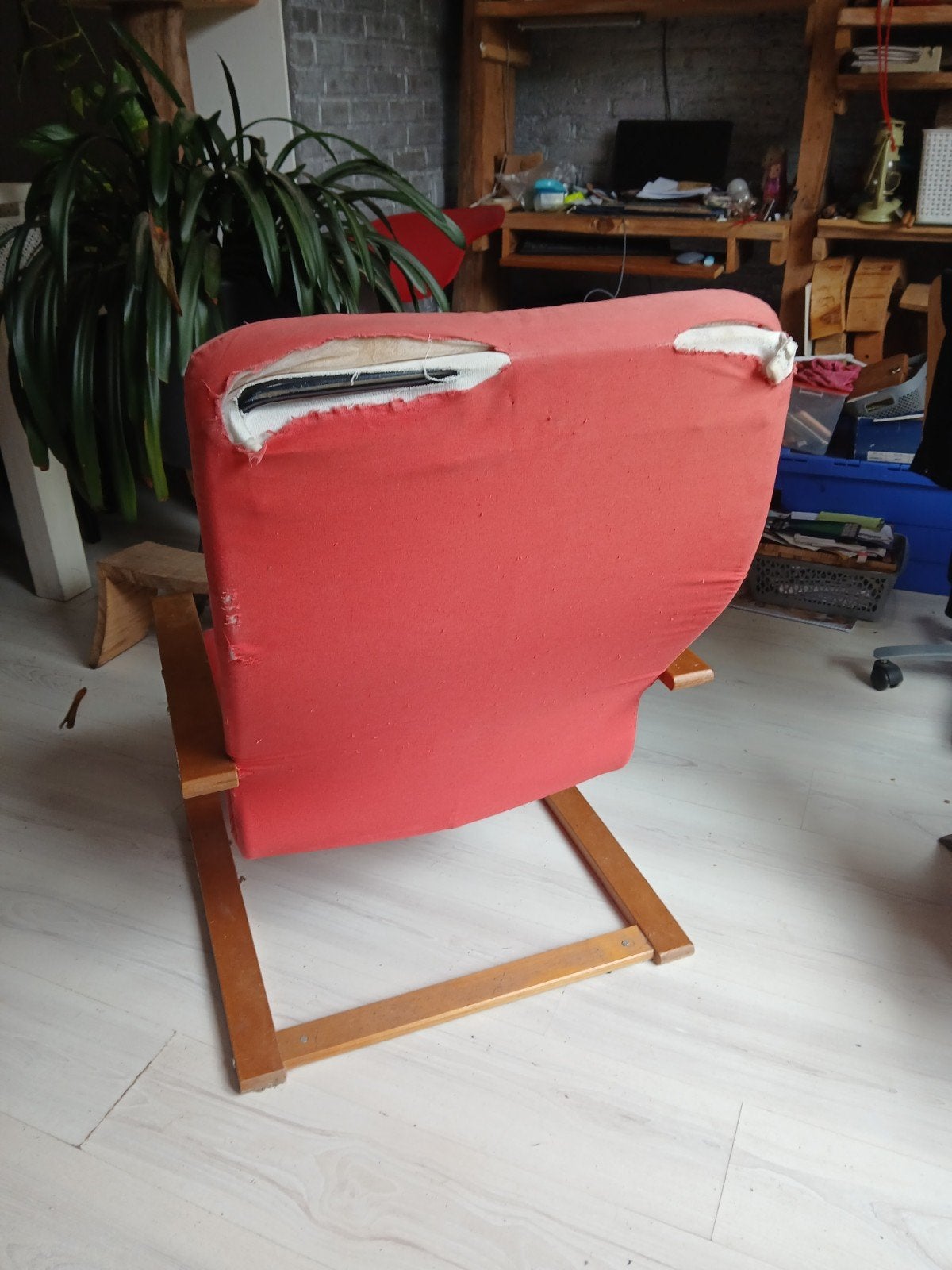 Gratis Ikea poang stoel, Ophalen, Hout, Gebruikt, Comfortabel, Klassiek