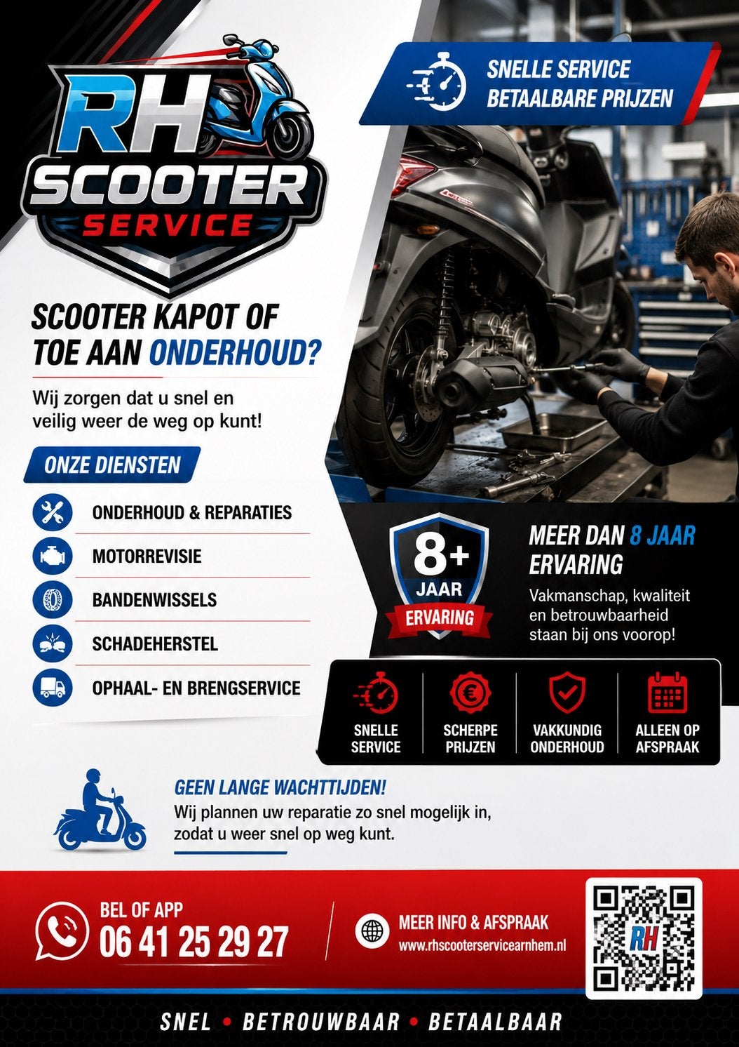Scooter reparatie en onderhoud / fatbike, Diensten en Vakmensen