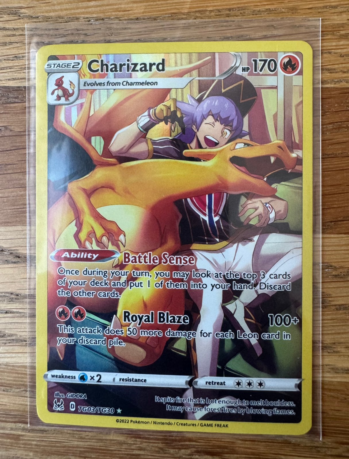 Pokemon Kaart Charizard TG03/TG30, Ophalen of Verzenden, Nieuw, Losse kaart, Foil