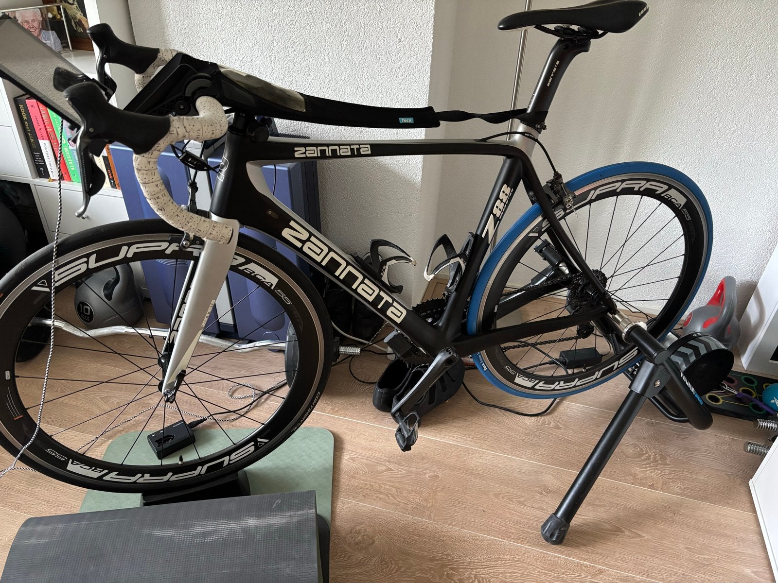 Zanatta Z88 carbon racefiets 54 + Wahoo KICKR SNAP+ 2 velgen, 28 inch, Gebruikt, Carbon, Meer dan 20 versnellingen