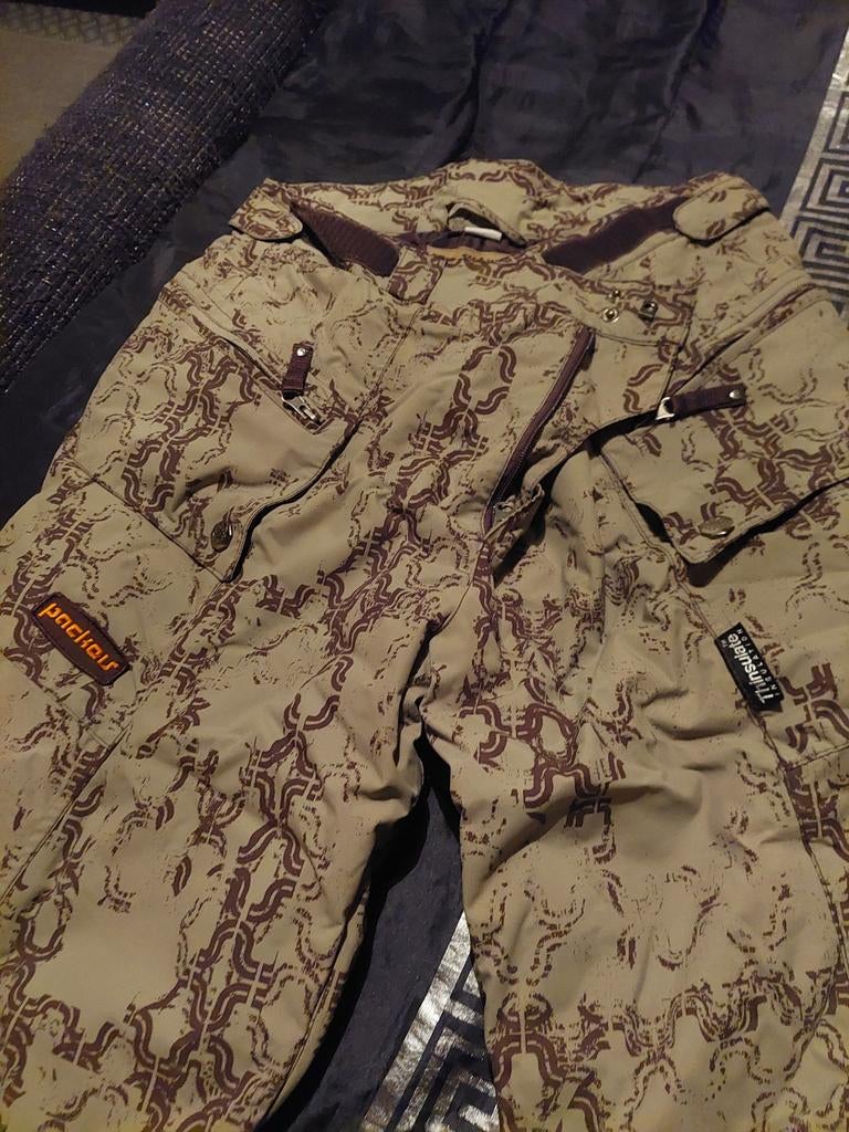 Skibroek beige bruin maat 52/54, Ophalen of Verzenden, Zo goed als nieuw, Maat 52/54 (L), Broek