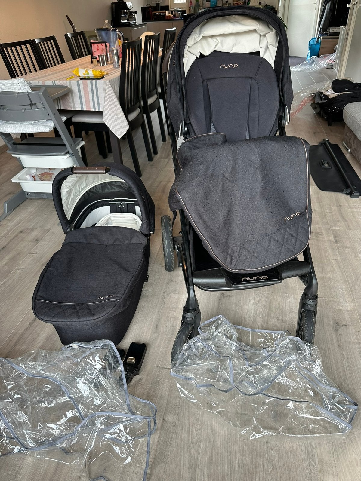 Nuna Mixx Next Riveted Collection 2-in-1 Stroller, Zo goed als nieuw, Combiwagen, Met reiswieg, Ophalen