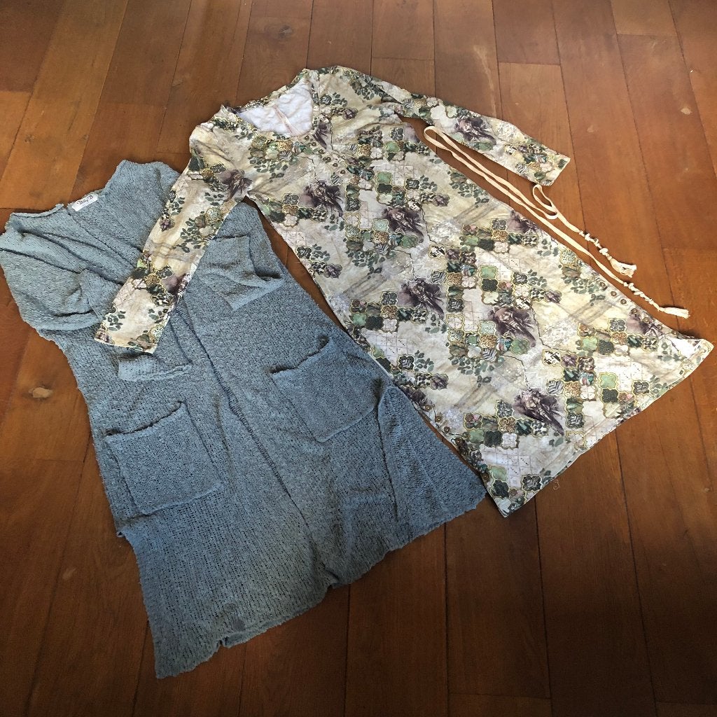 Jurkje 6: Isla Ibiza, lange jurk + lang vest, XL, Kleding | Dames, Jurken, Beige, Maat 46/48 (XL) of groter, Ophalen of Verzenden