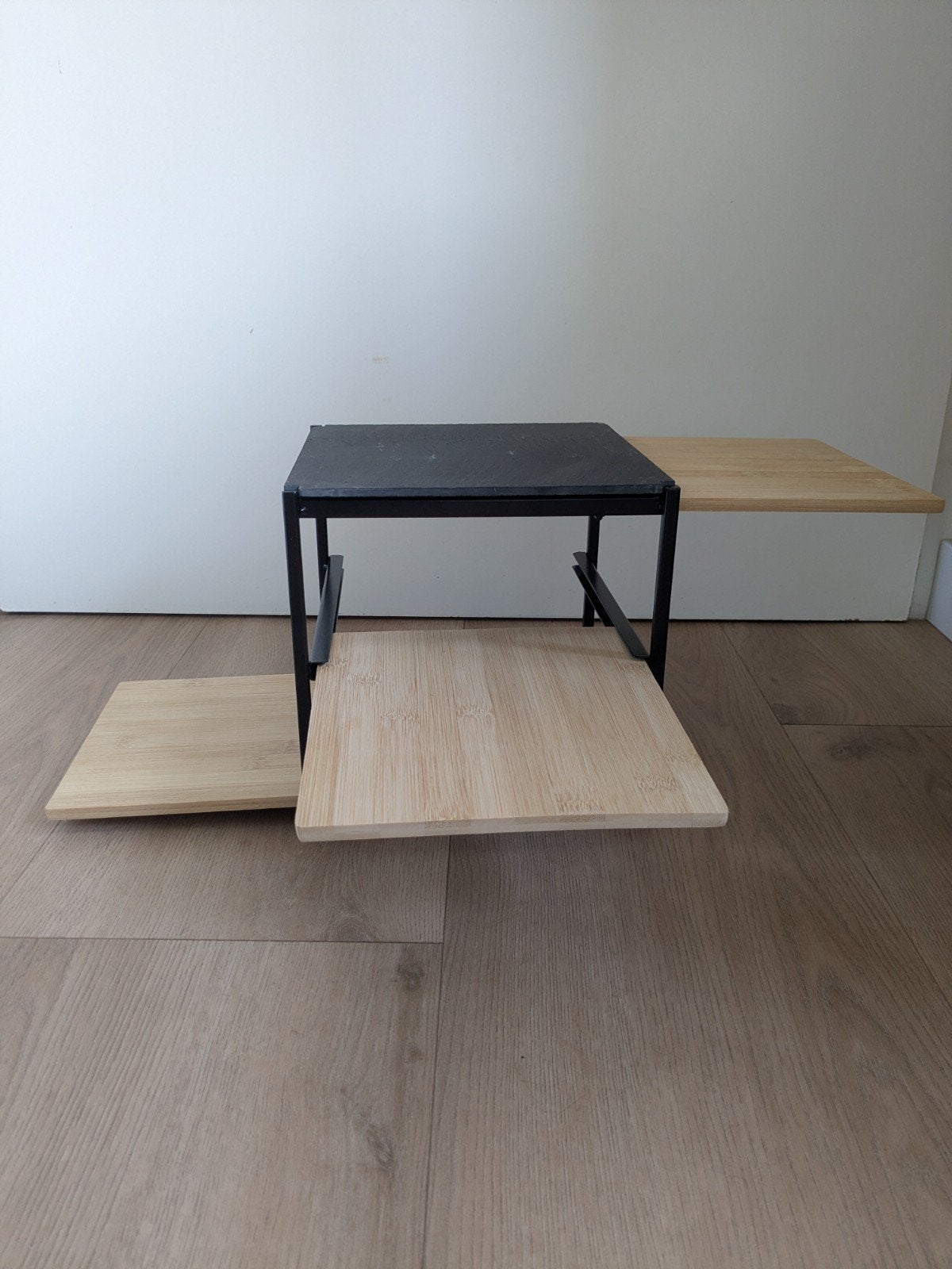 Gusta Serveerset Etagère/Serveertoren Zwart - Nieuw, Overige materialen, Vierkant, Nieuw, Ophalen of Verzenden