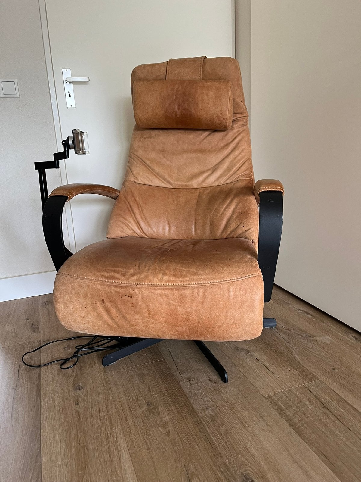Relaxfauteuil Humberto Tan, Ophalen, Gebruikt, 50 tot 75 cm, Leer