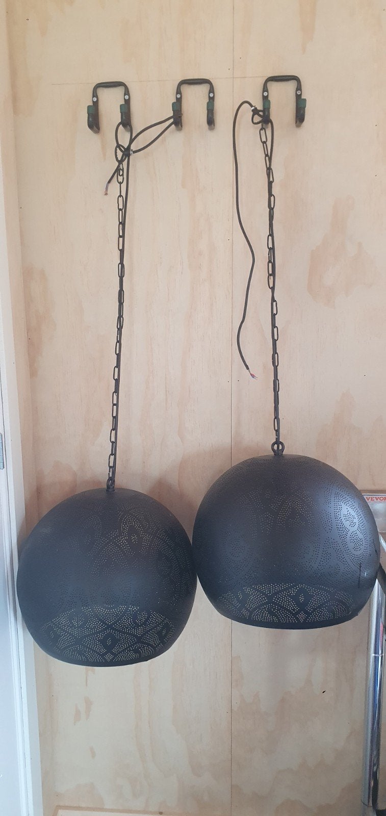 2 filigrain Arabische hanglampen - Oosterse sfeer, Ophalen, Gebruikt, Arabisch, Oosters, Filigrain, E27 (groot)