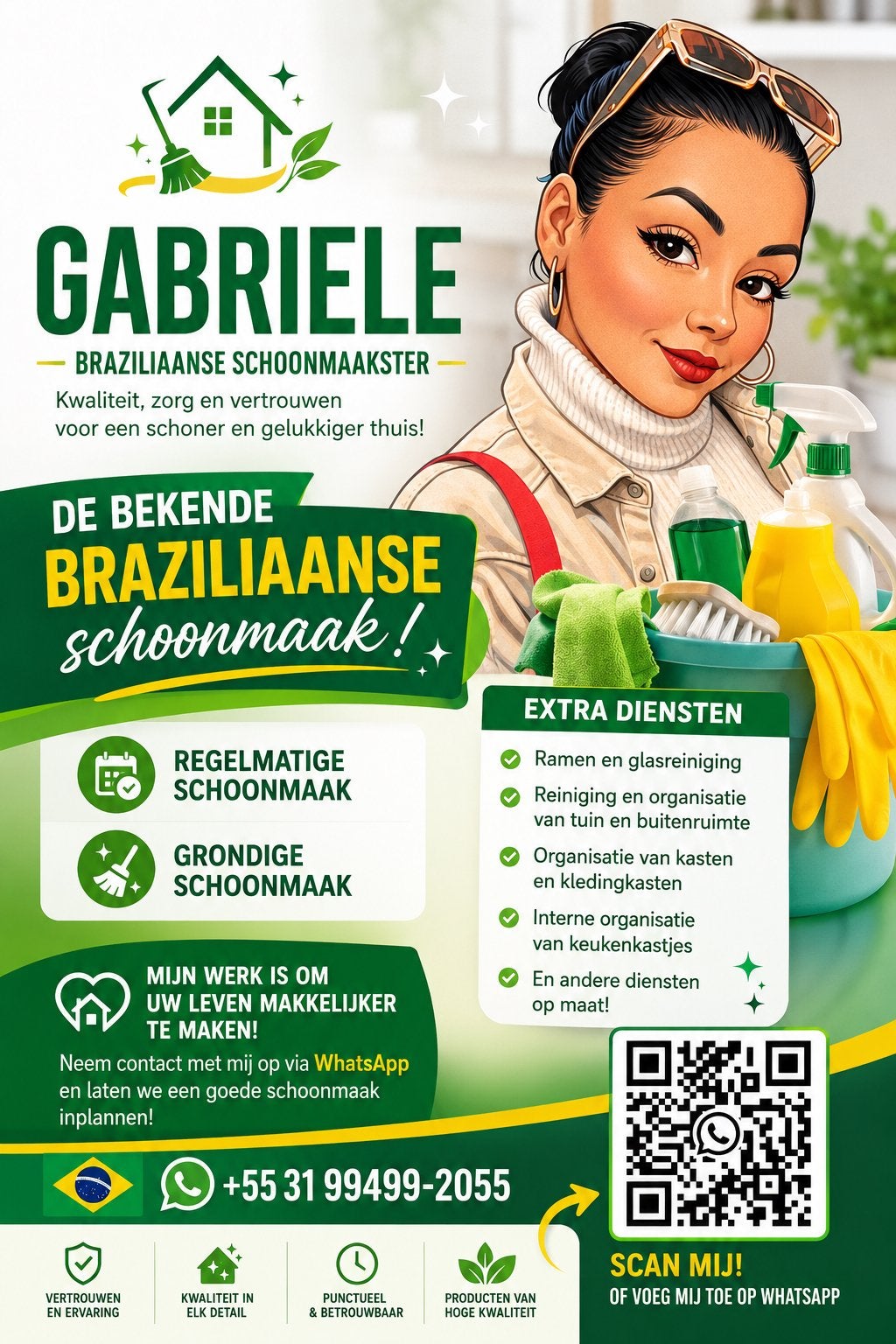 Braziliaanse schoonmaakster, Vacatures, Vanaf 10 jaar, Overige vormen