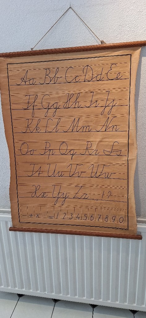 Antieke Letterplaat Schrijfmethode "Steeds Beter", Ophalen