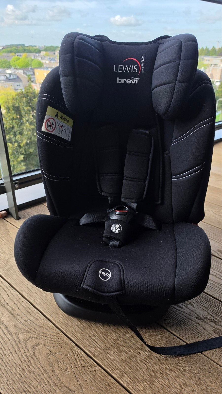 Lewis Brevi autostoeltje 0-36 kg met Isofix, Autogordel of Isofix, Gebruikt, Verstelbare rugleuning, Ophalen