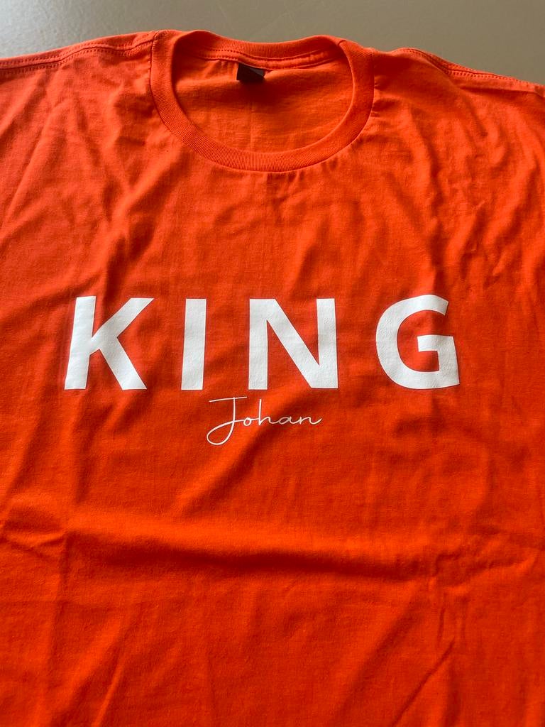 Nieuw T-shirt "King Johan" - Oranje maat XL, Kleding | Heren, T-shirts, Ophalen of Verzenden, Nieuw, Maat 56/58 (XL), Oranje