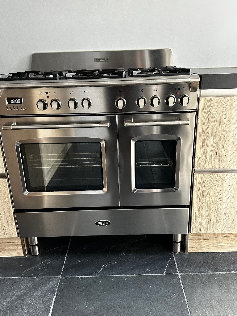 Boretti Gasfornuis 5 pits - Uitstekende staat, Ophalen, Hete lucht, 60 cm of meer, Zo goed als nieuw