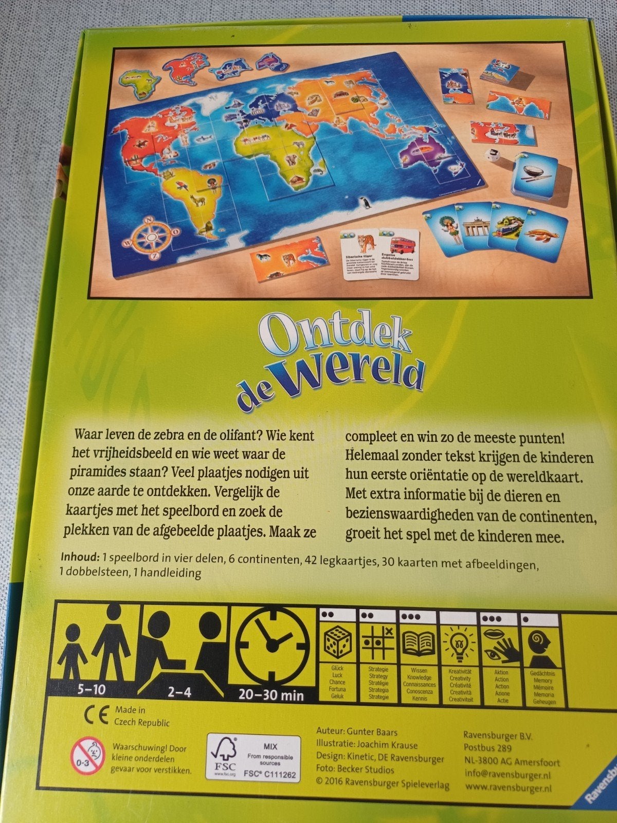 Ravensburger Ontdek de Wereld: Educatief Gezinsspel, Een of twee spelers, Ophalen of Verzenden, Gebruikt, Ravensburger