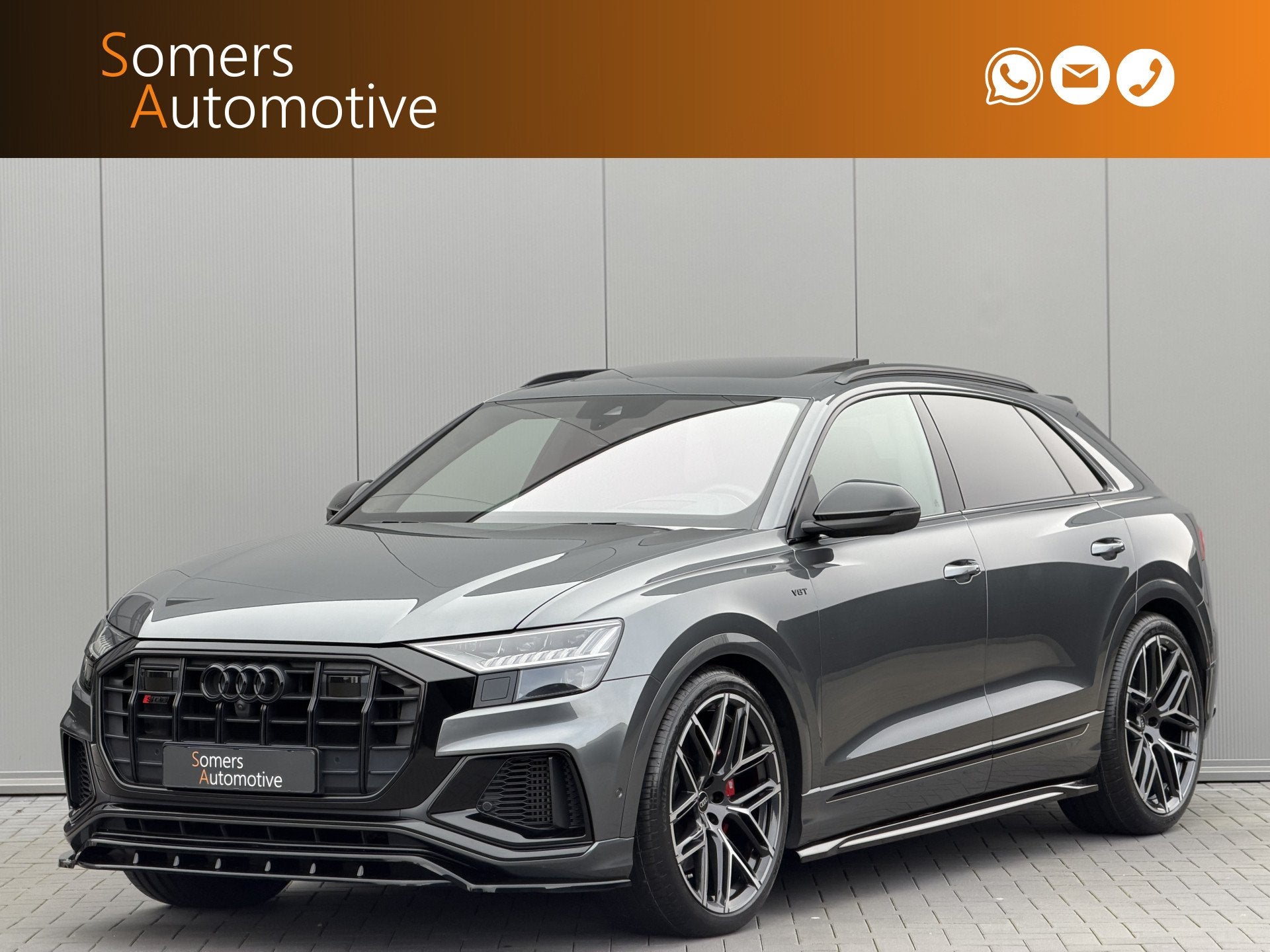 Audi SQ8 4.0 TDI quattro | Panorama | Soft Close | Nachtzich, Auto's, Audi, Gebruikt, 8 cilinders, Leder, Vierwielaandrijving