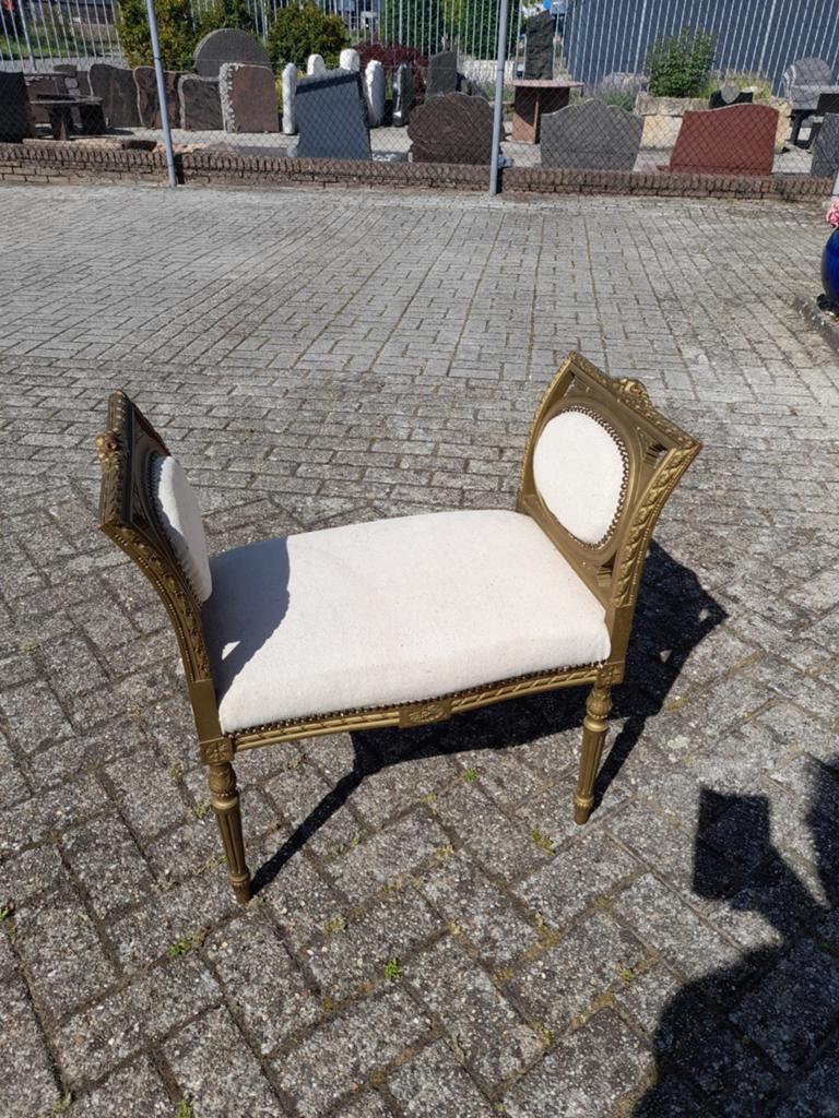 Antiek bankje hocker, Ophalen of Verzenden
