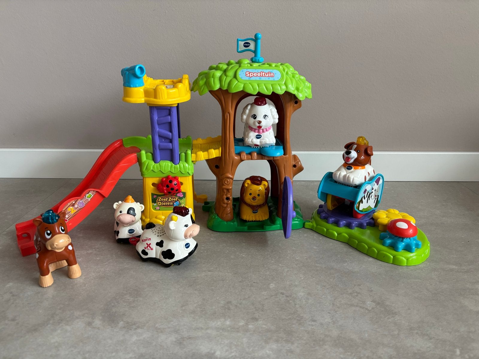 VTech Zoef Zoef Dieren Speeltuin met extra dieren, Ophalen of Verzenden, Gebruikt, 0 tot 6 maanden