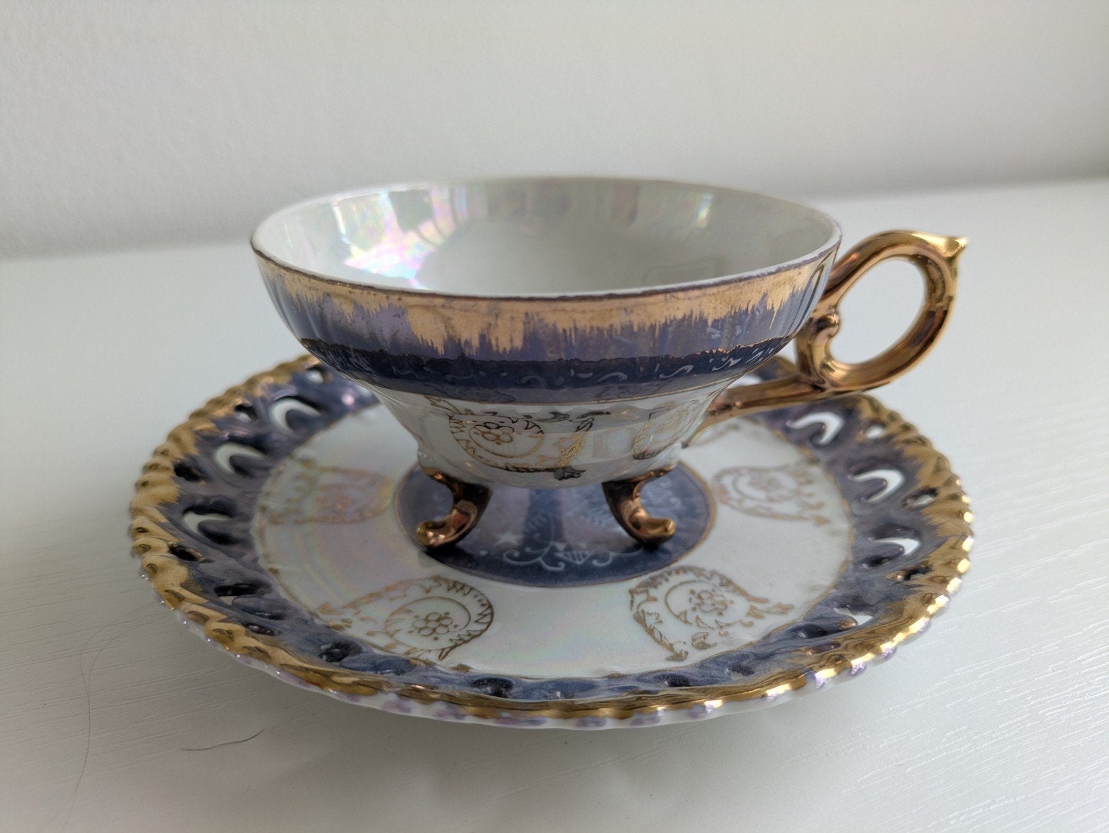 Versailles Porcelaine theekopje met schotel - decoratief, Antiek en Kunst, Ophalen