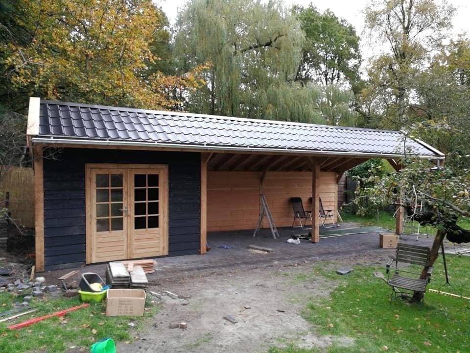 Moderne Tuinhuis met Overkapping - Diverse Maten, Ophalen, Tuinhuis, Nieuw, 2 ramen