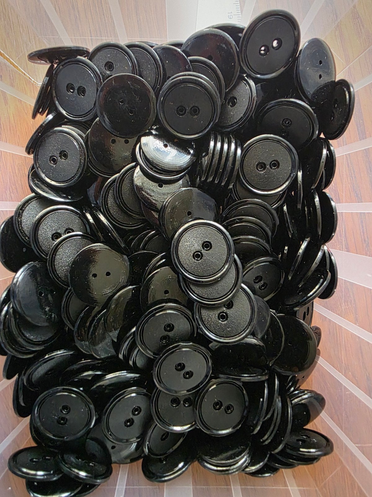 Zwarte Knopen - Diverse Maten - 450 gram, Hobby en Vrije tijd, Naaien en Fournituren, Ophalen of Verzenden, Gebruikt, Knoop of Knopen