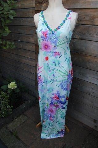 Jurk gekleurd K-Design mt M Maxi dress Vaste prijs OPRUIMING, Maat 38/40 (M), K-design, Overige kleuren, Verzenden