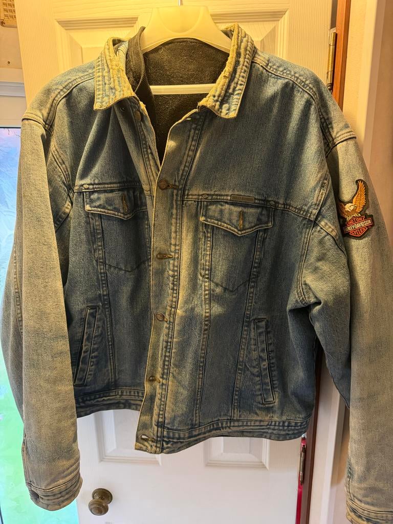 Harley Davidson spijkerjas XXL met binnenvoering, Ophalen of Verzenden, Tweedehands, Heren, Jas | textiel